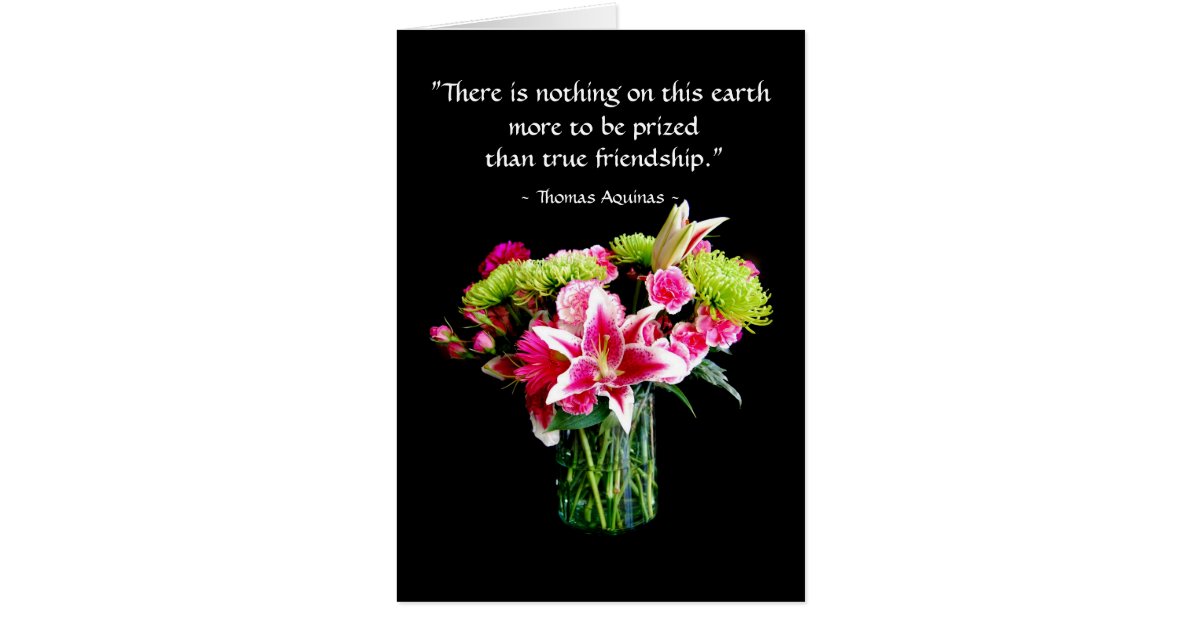 True Friend Happy Birthday Stargazer Lily Bouquet Card