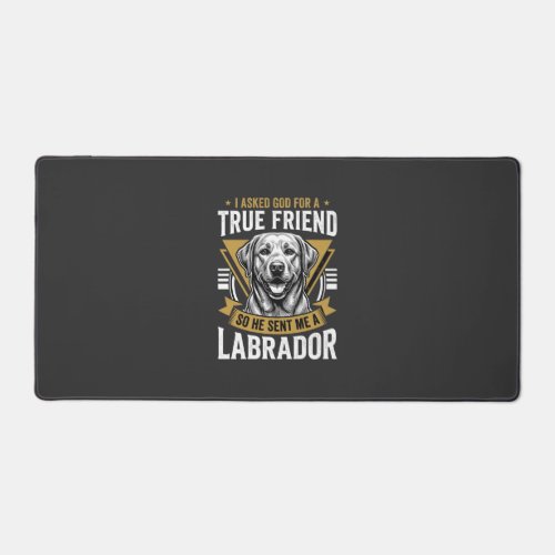True Friend Labrador Dog Desk Mat
