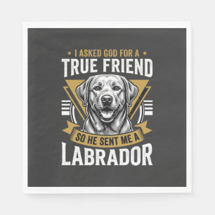 True Friend Labrador Dog Napkins