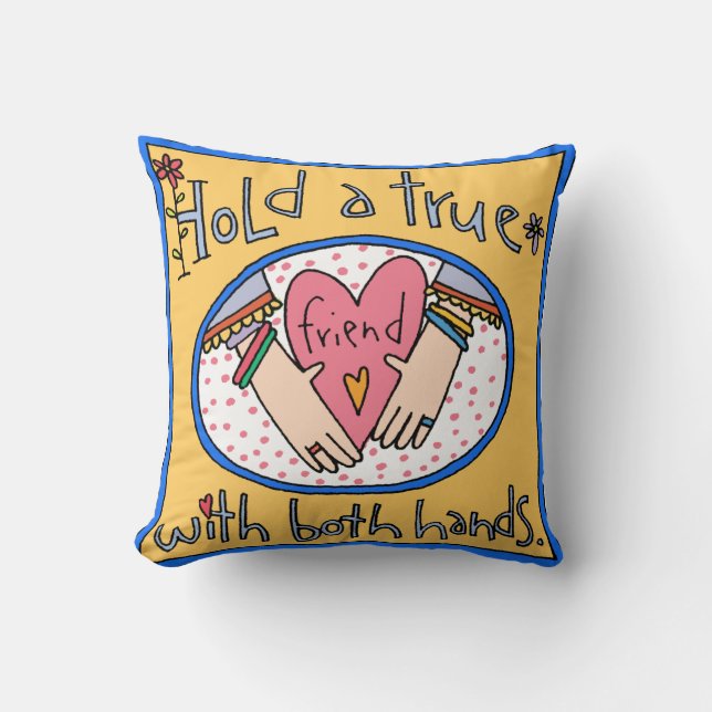True Friend Throw Pillow (Front)
