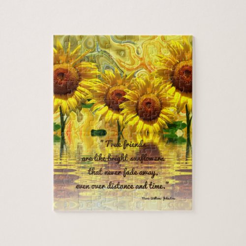 True Friends Are Bright Sunflowers Jigsaw Puzzle
