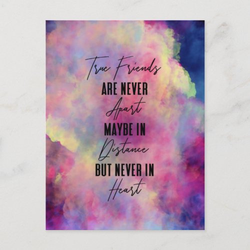 True Friends Are Never Apart _ Gift Ideas Postcard