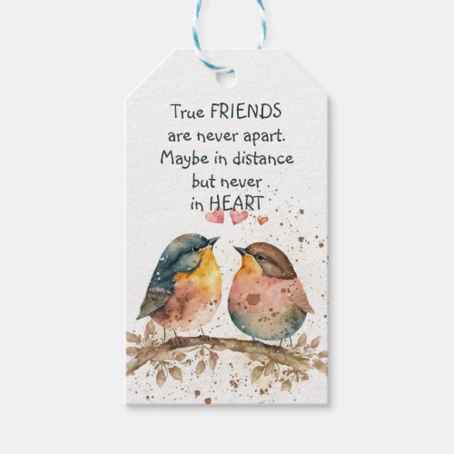 True friends are never apart maybe in distance gift tags