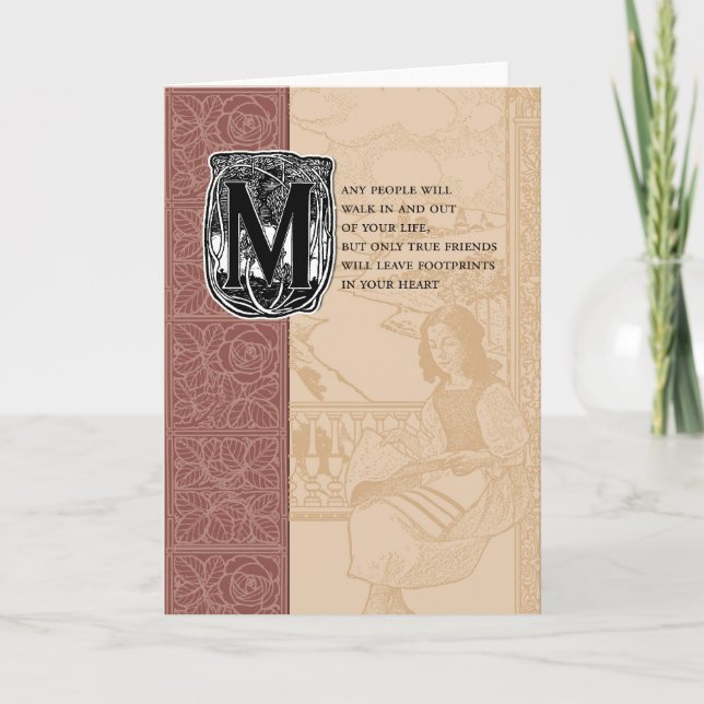 True Friends Leave Footprints in Your Heart Card (Front)