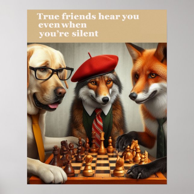 True friends understand you without talking poster (Front)