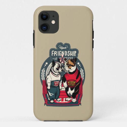 True friendship Classic Comic Bulldogs Friendship  iPhone 11 Case