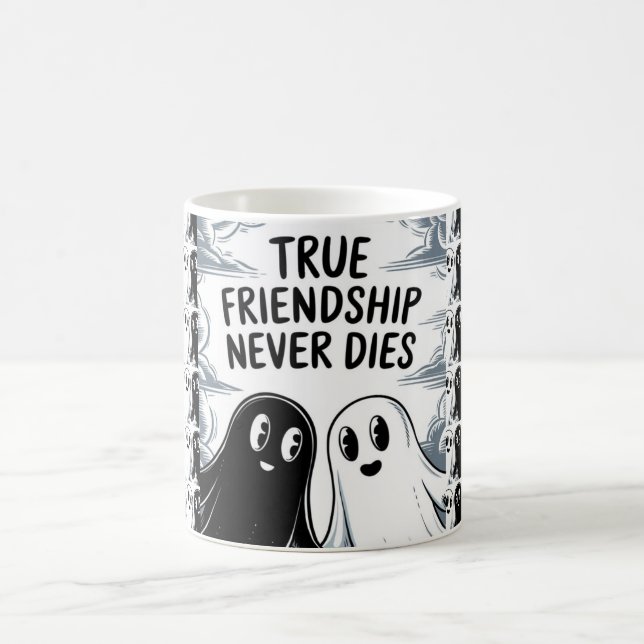 True Friendship Never Dies Ghosts Holding Hands Coffee Mug (Center)