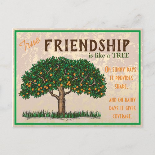 True Friendship Postcard