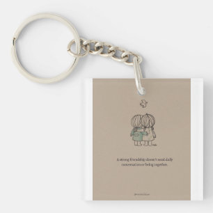 "True Friendship Quote " Keychain
