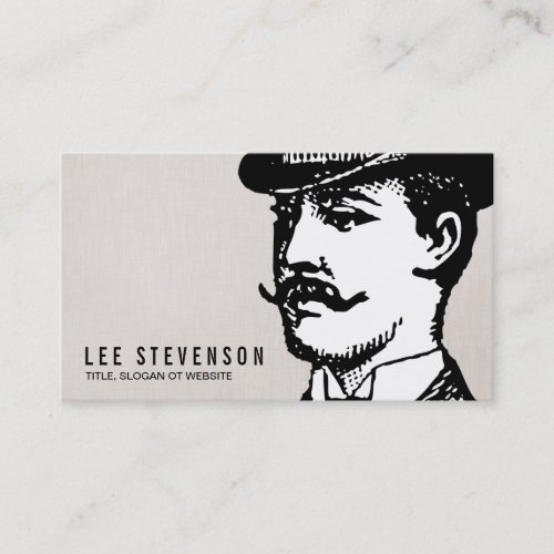 True Gentleman Card Vintage Hipster Linen Look