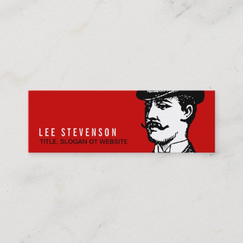 True Gentleman Card Vintage Hipster Red and Black