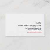 True Gentleman with Moustache and Bowler Hipster Business Card (Back)