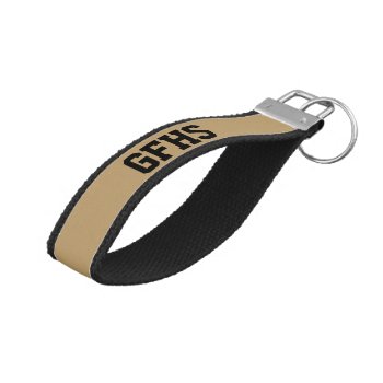 True Gold College Or High School Student Wrist Keychain by giftsbygenius at Zazzle