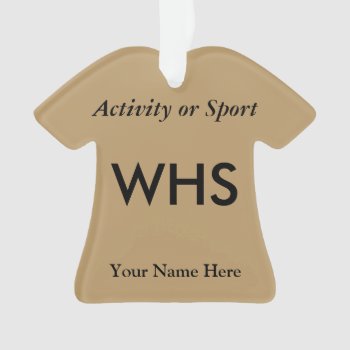 True Gold College Or High School Varsity Ornament by giftsbygenius at Zazzle