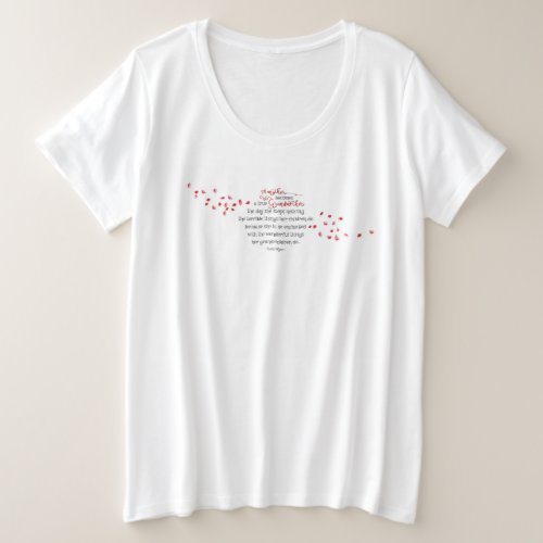 True Grandmother Quote Red Flower Petals Womens Plus Size T_Shirt