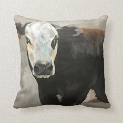 True Grit Cow Western Pillow