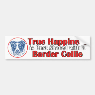 True Happiness with a Border Collie Bumper Sticker