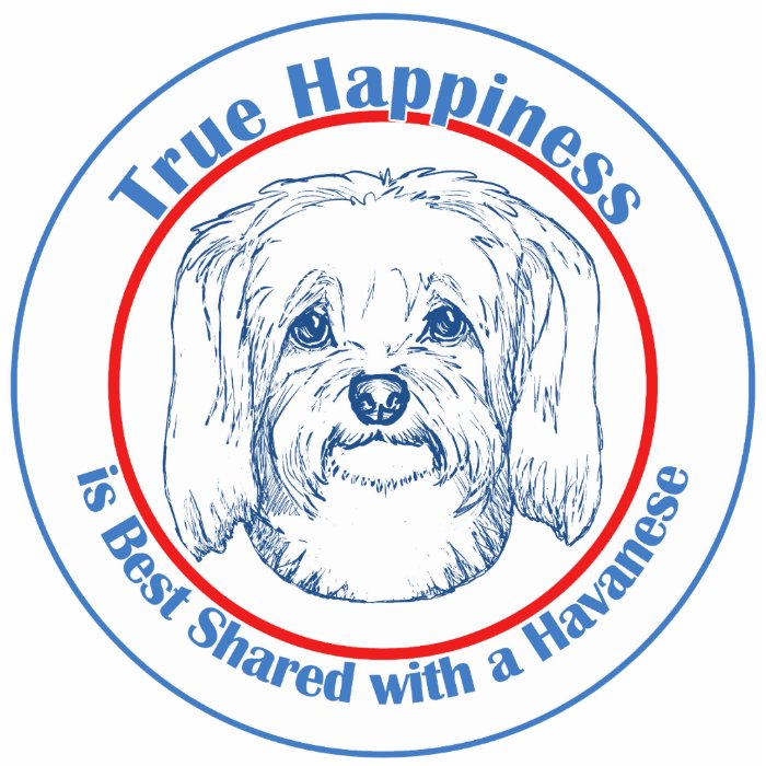 True Happiness with a Havanese Photo Sculpture