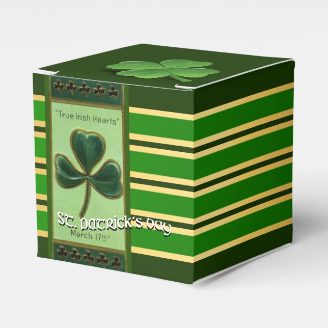 True Irish Heart St Patrick's Day CFB Favor Boxes (Front Side)