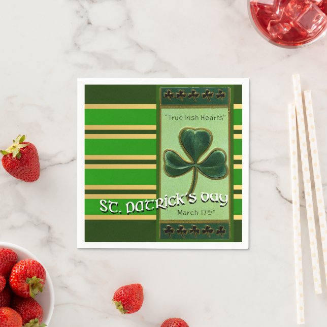 True Irish Heart St Patrick's Day PPN01 Napkins (Insitu)