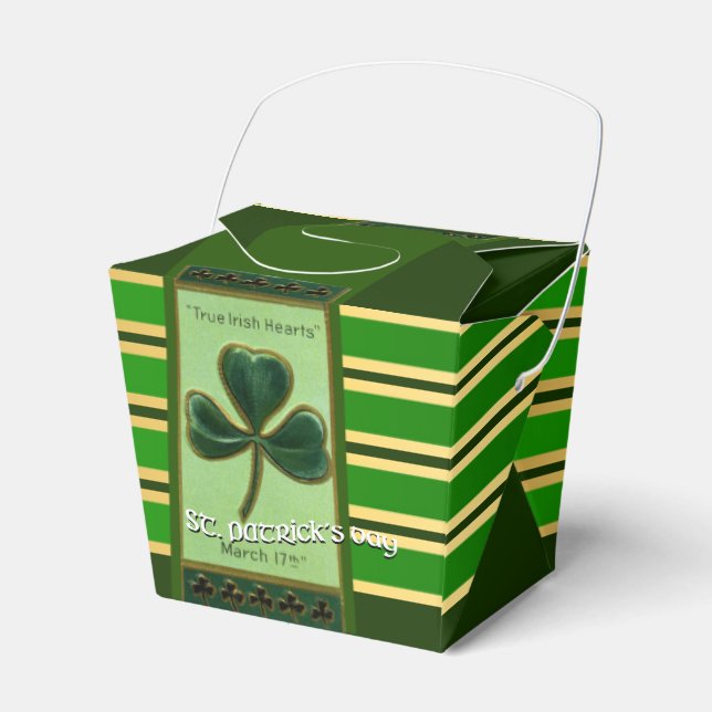 True Irish Heart St Patrick's Day TOFB Favor Boxes (Front Side)