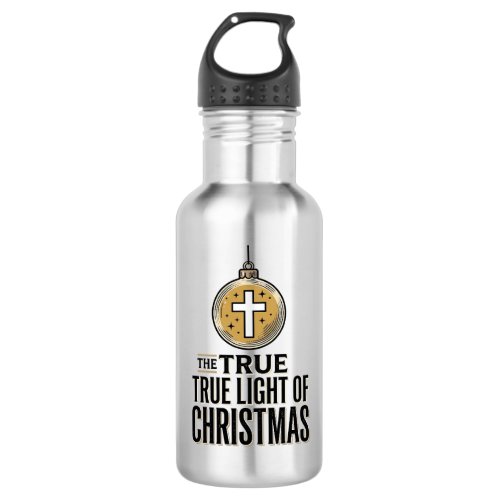True Light of Christmas Vintage Christian Ornament Stainless Steel Water Bottle