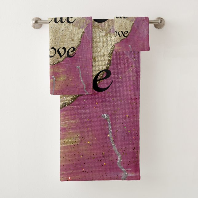 True Love Angel Wedding Bath Towel Set (Insitu)