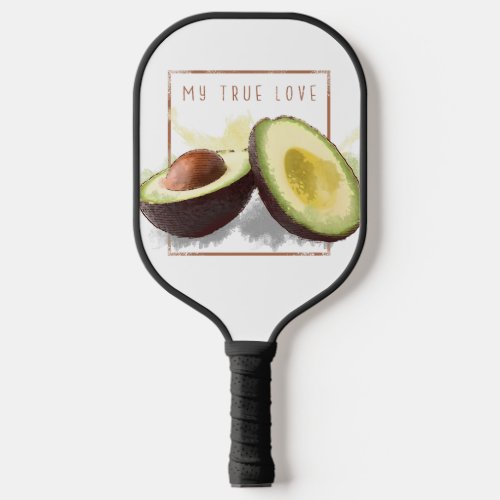 True love avocado design pickleball paddle
