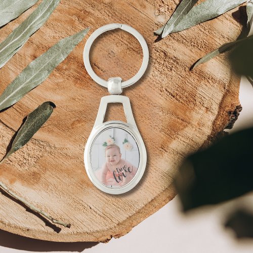 True Love Baby Photo Mothers Day Keychain