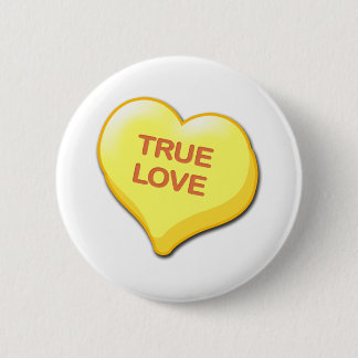 True Love Candy Heart Button