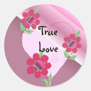 True Love Classic Round Sticker