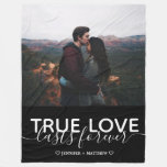 True Love Couple Photo Fleece Blanket at Zazzle
