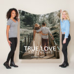True Love Couple Photo Fleece Blanket at Zazzle