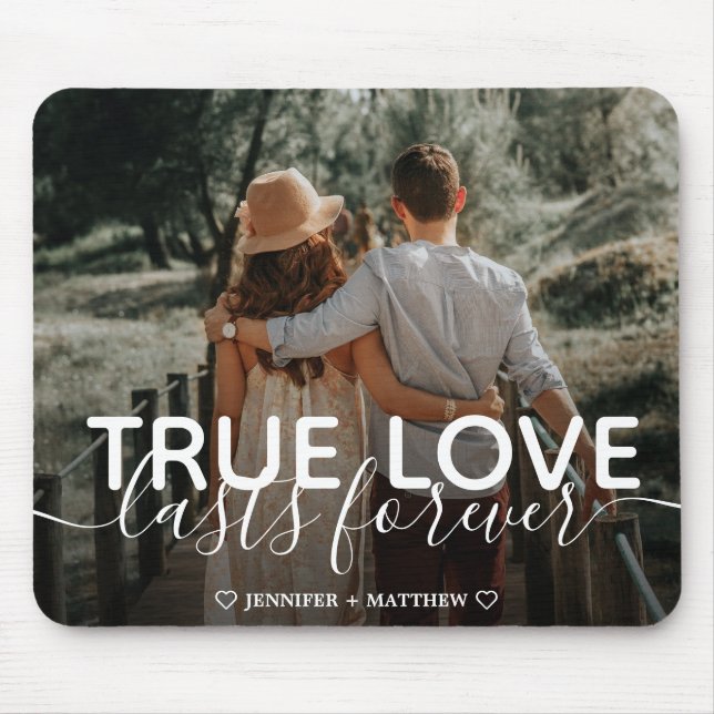 True Love Couple Photo Mouse Pad (Front)