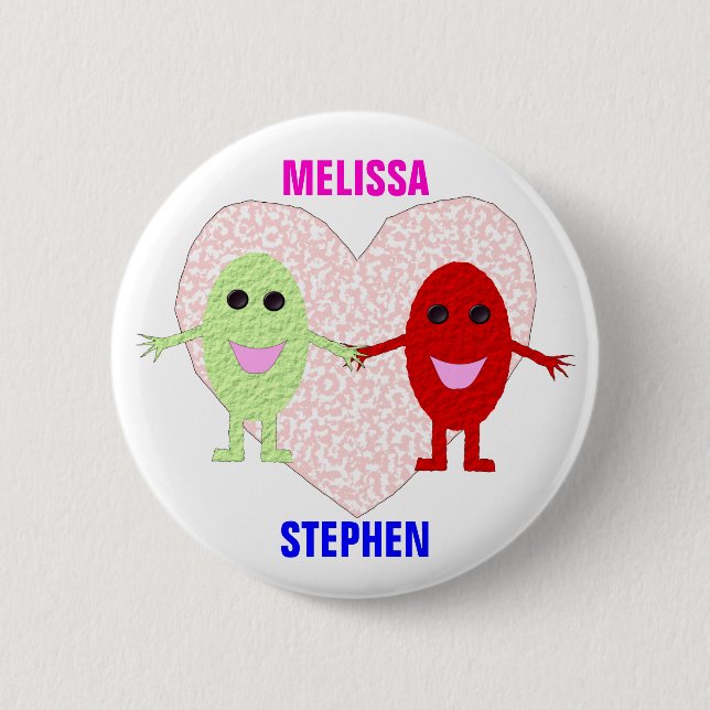 True Love Couples Customizable Button (Front)