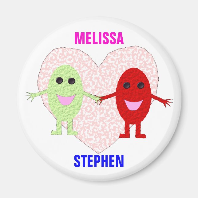 True Love Couples Customizable Magnet (Front)