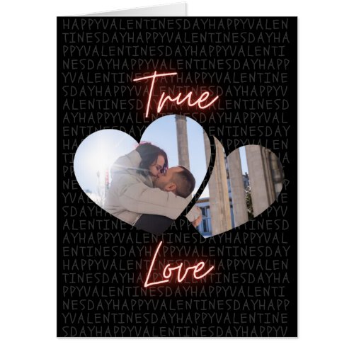 True Love Custom Photo Valentine Giant Card
