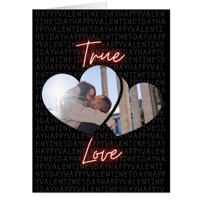 True Love Custom Photo Valentine Giant Card (Front)