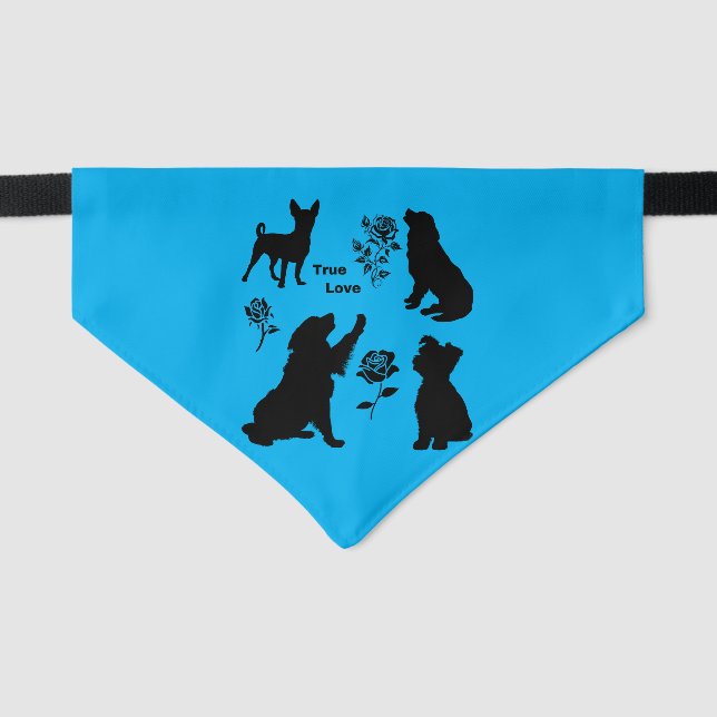 True Love Dog Pet Bandana Collar (Front)