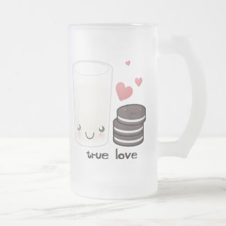 True Love Frosted Glass Beer Mug