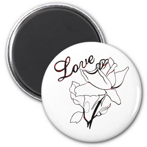 True Love Heart Roses Valentines Day Sweetest Magnet