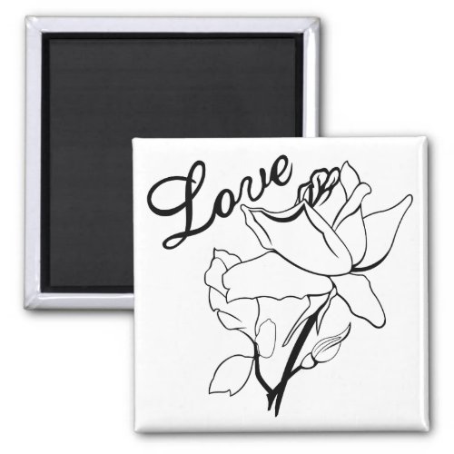 True Love Heart Roses Valentines Day Sweetest Magnet