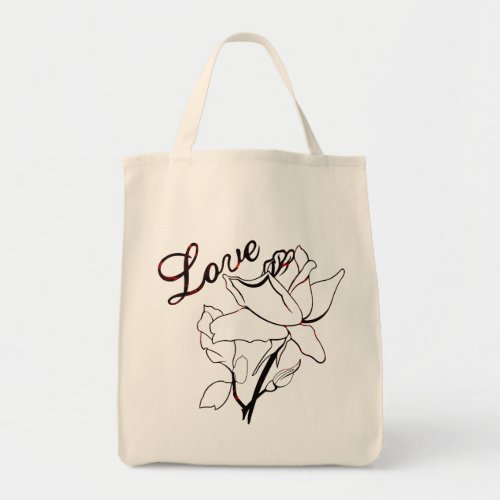 True Love Heart Roses Valentines Day Sweetest Tote Bag