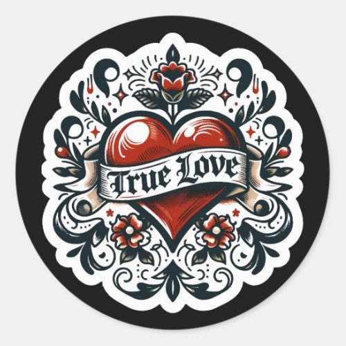 True Love Heart Tattoo Sticker Wedding Engagement 