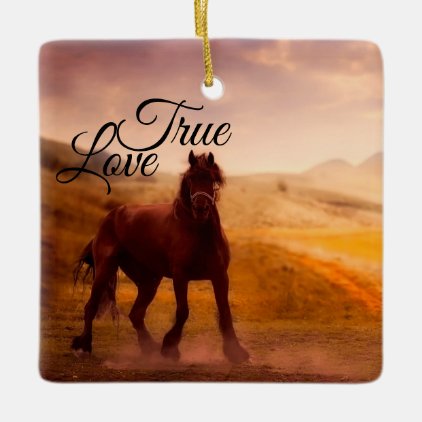 True Love Horse Ceramic Ornament