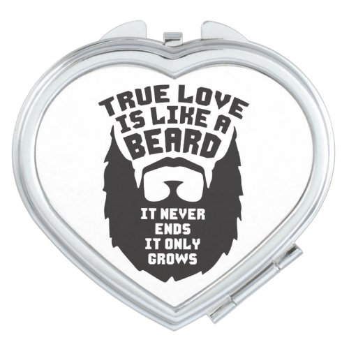 True Love Is Like A Beard _ Funny Novelty Vanity Mirror