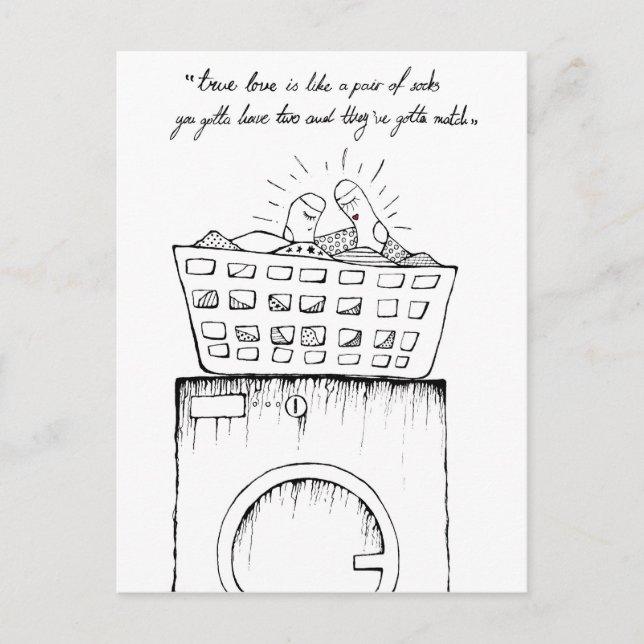 true love is like a pair of socks postcard (Front)