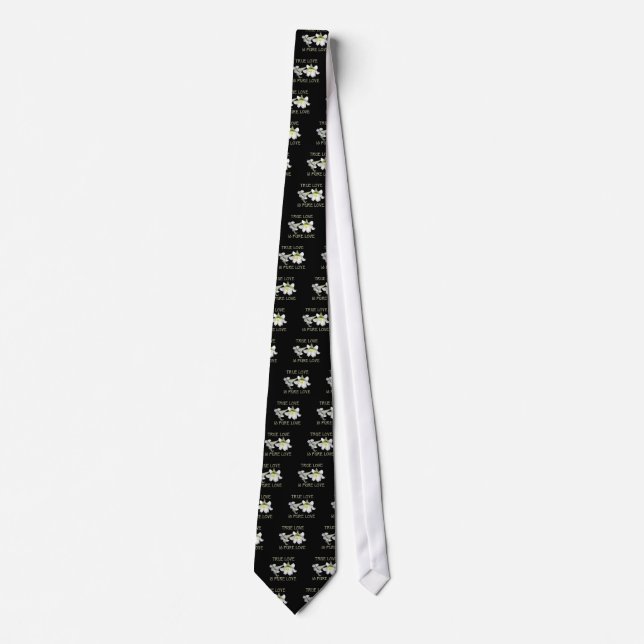 True Love is Pure Love (White Easter Lilies) Neck Tie (Front)