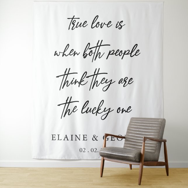 True Love is Wedding Photo Backdrop (In Situ)