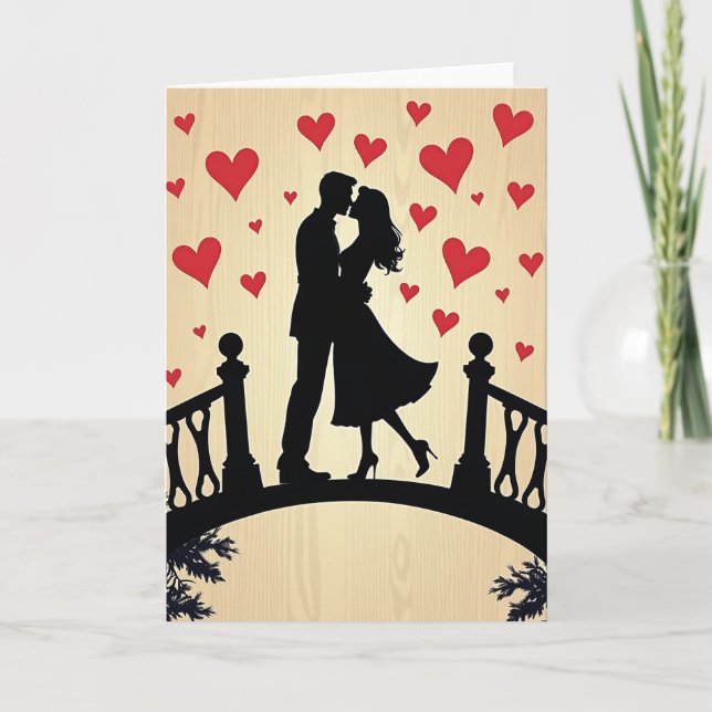 True Love Kissing Couple Card (Front)